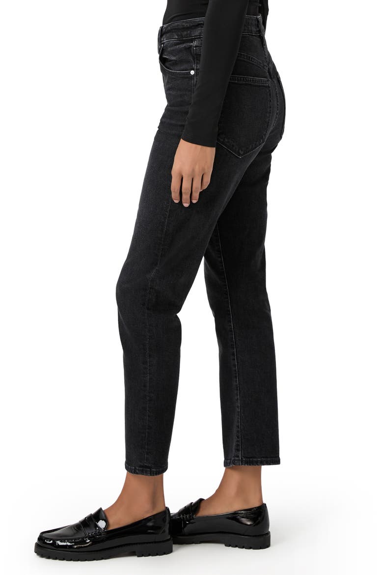 Billy High Waist Crop Straight Leg Jeans, Alternate, color, SOLARBLK