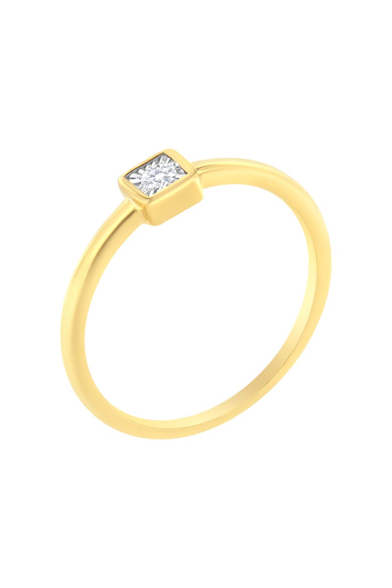 14K Yellow Gold Plated Silver 1/20 cttw Miracle Set Diamond Promise Ring, Main, color, Yellow Gold over Silver