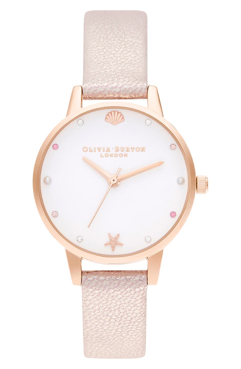 Olivia Burton Under the Sea Boxed Bracelet & Watch Set, 30mm, Alternate, color,