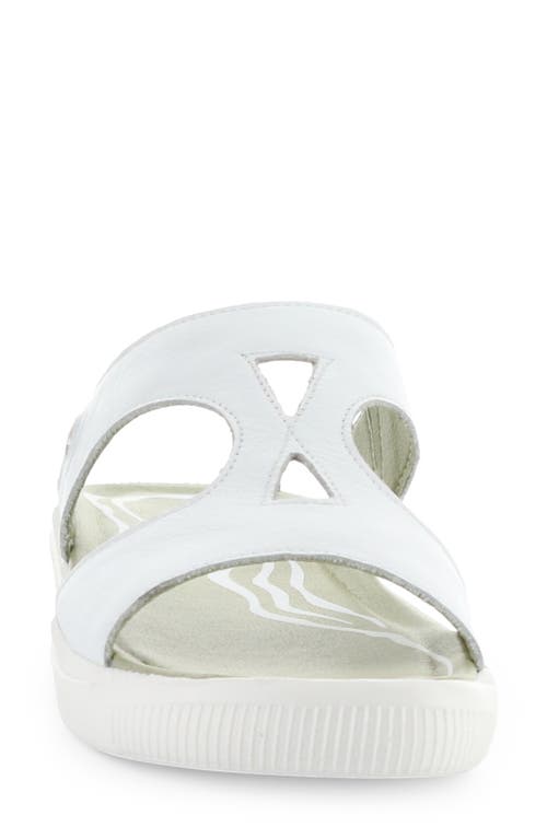 Softinos By Fly London Inbe Slide Sandal In White