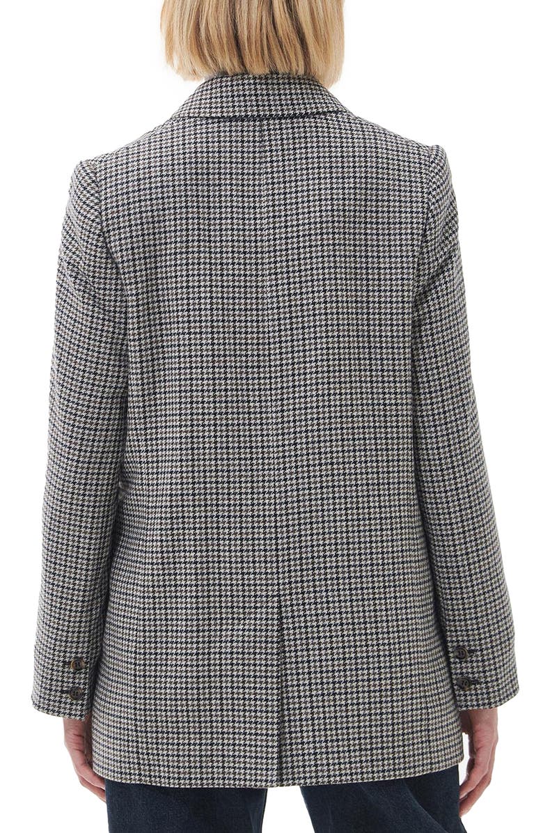 Barbour Patrisse Houndstooth Wool Blend Blazer, Alternate, color,