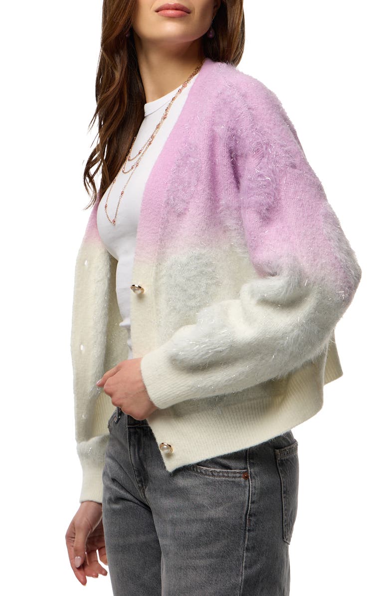 SAACHI Heart Eyelash Cardigan, Alternate, color, Pastel Purple