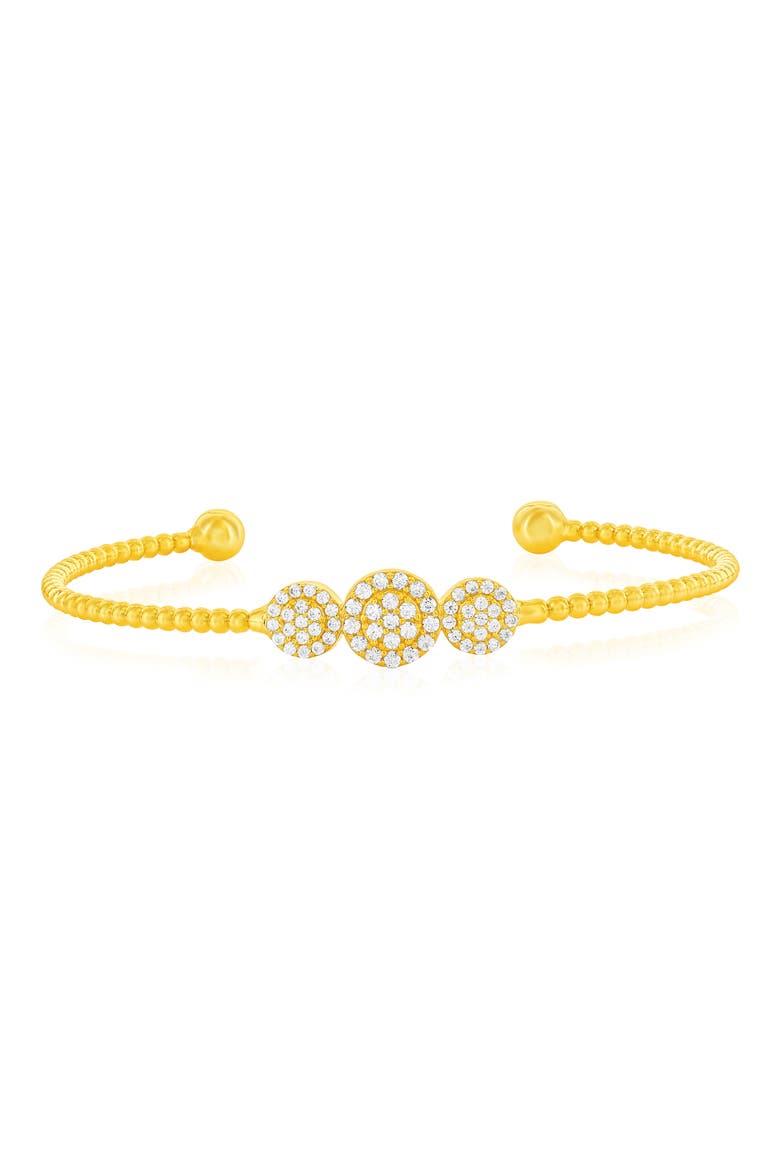 Cubic Zirconia Bangle Bracelet, Main, color, GOLD