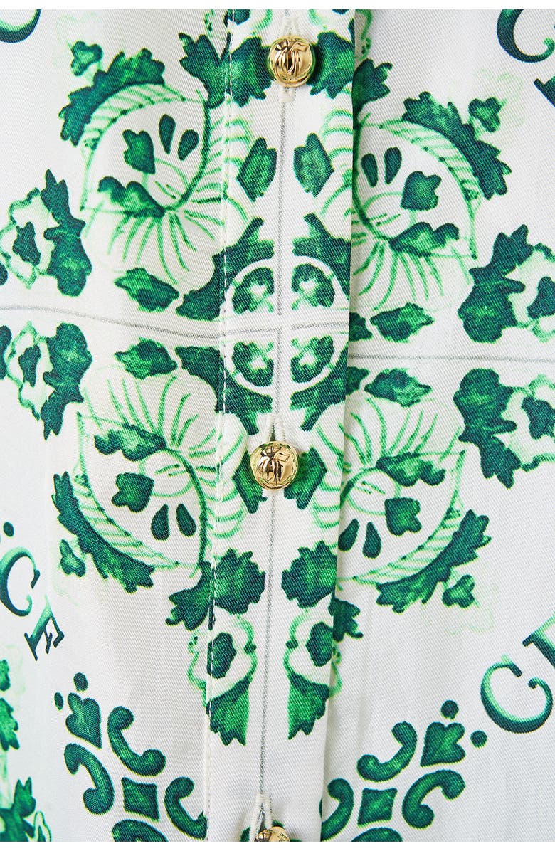 Camilla Button Through Scarf Blouse Corridor Of Calm, Alternate, color,