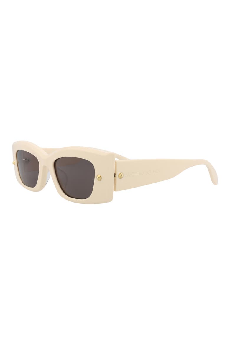 51mm Modified Cat Eye Sunglasses, Alternate, color, IVORY IVORY GREY