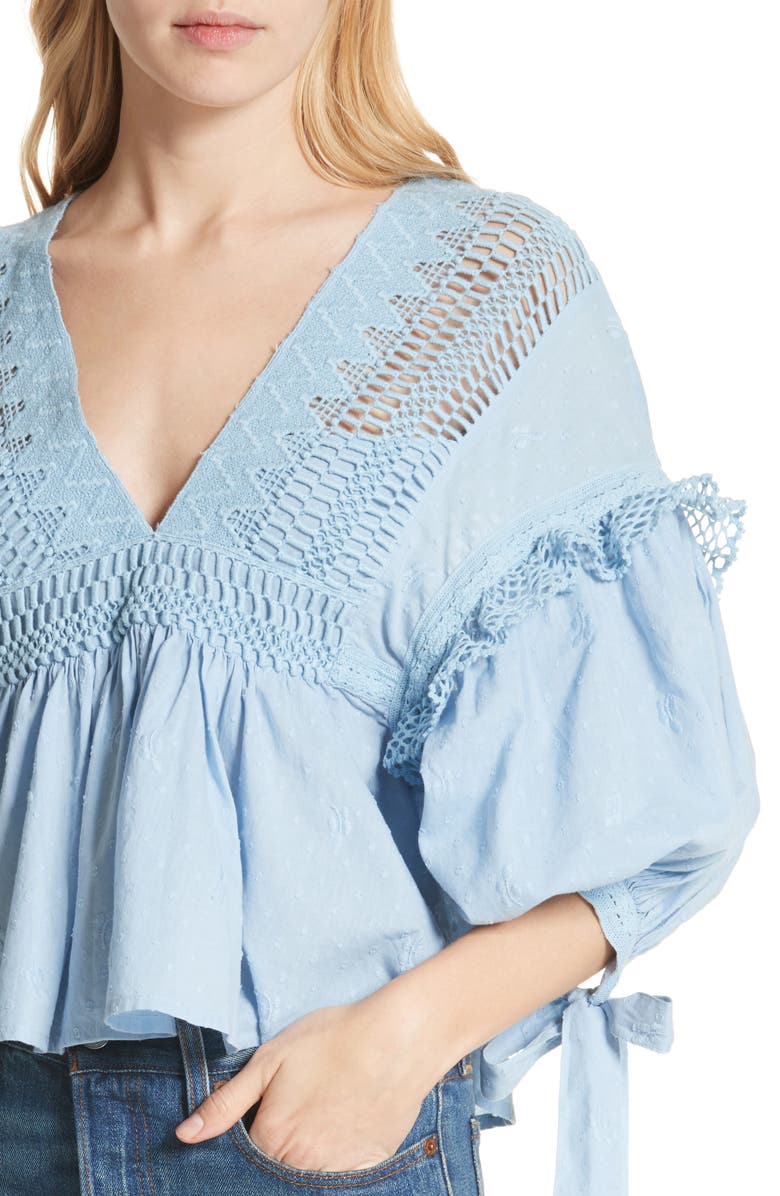 Free People Drive You Mad Blouse, Alternate, color, 