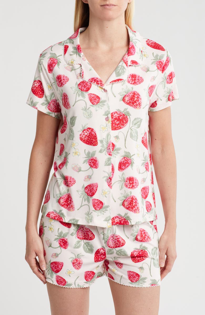 JACLYN Strawberry Short Sleeve Top & Pants Pajamas, Alternate, color,