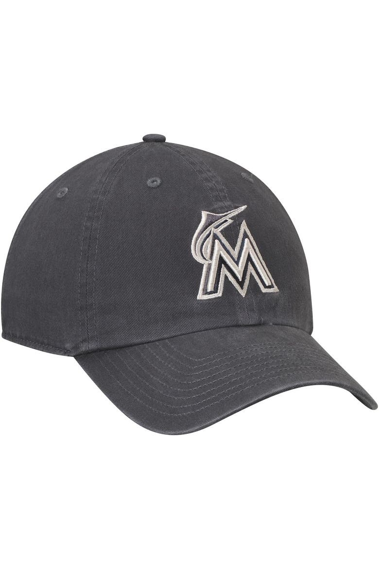 Men's '47 Gray Miami Marlins Vintage Clean Up Adjustable Hat, Alternate, color, Navy
