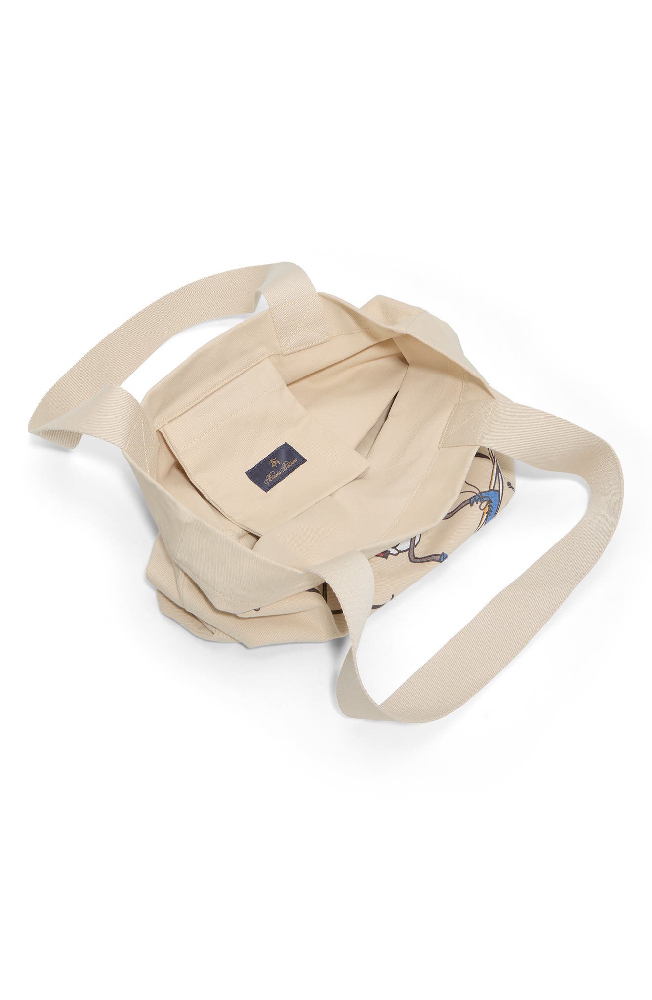 Skiing Sheep Cotton Tote, Alternate, color, OPEN NATURAL