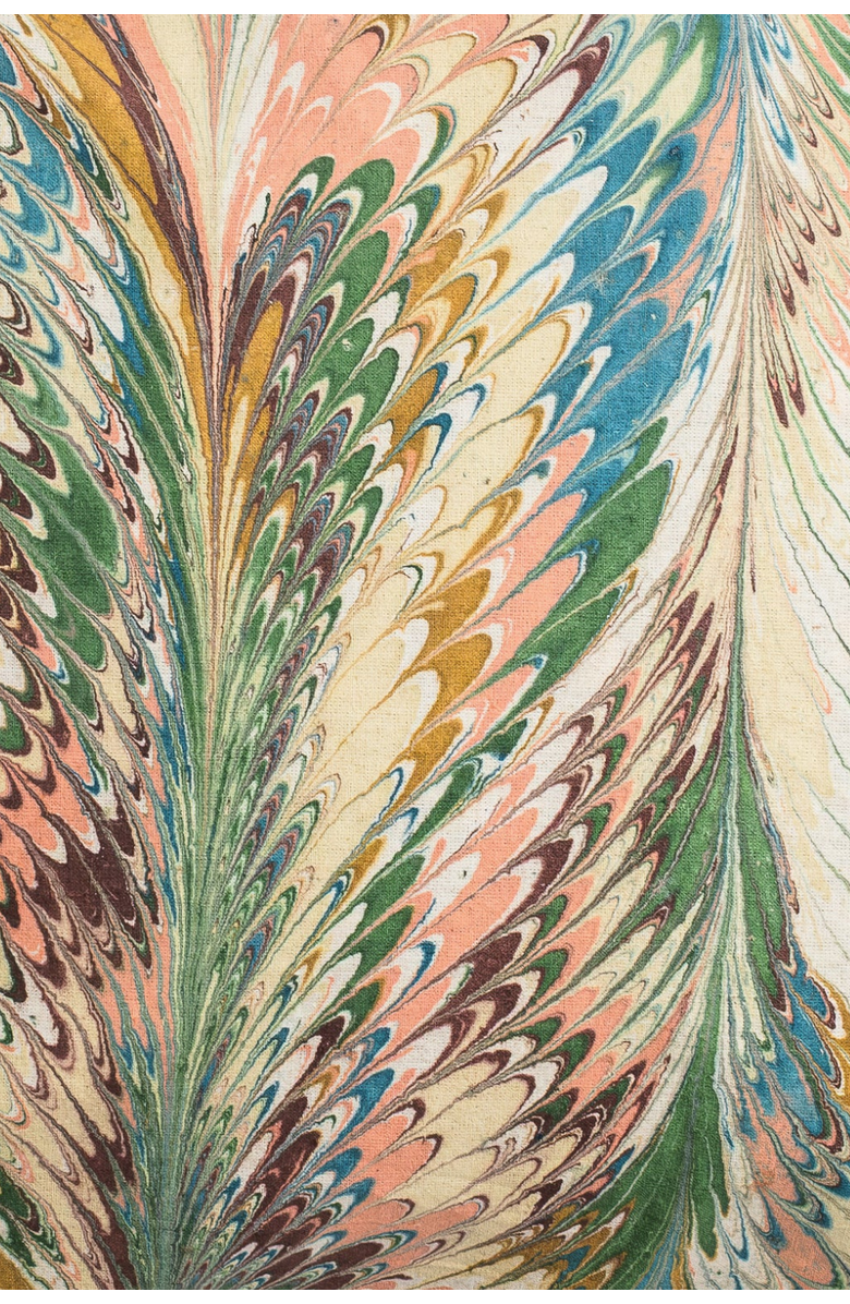 Inner Child Flatiron Feathers Hand-Marbled Square Pillow - Cover Only, Alternate, color, Flatiron