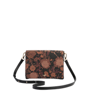 Fable England Deco Blooms Black Crossbody Handbag