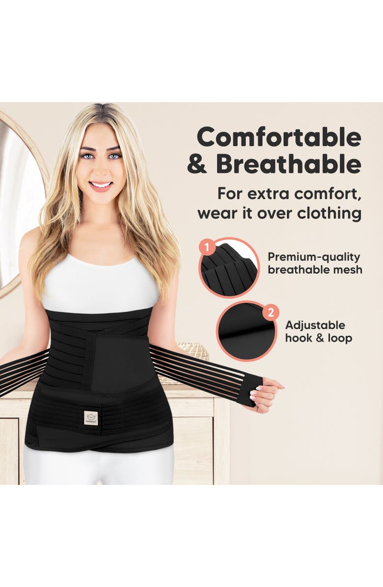 KeaBabies Revive 3-in-1 Postpartum Recovery Support Belt, Alternate, color, Midnight Black