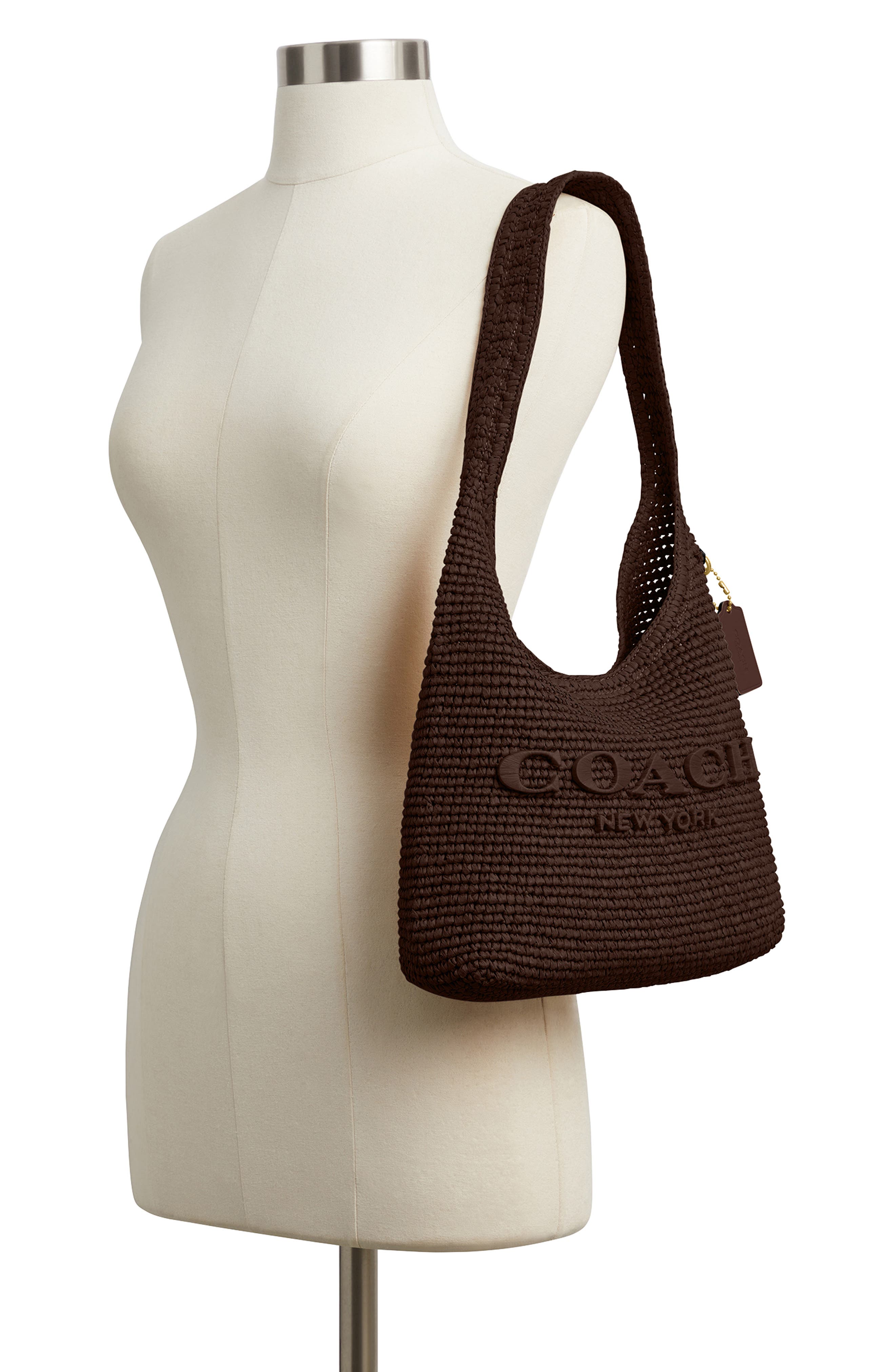 COACH Brooklyn Refined Weave Shoulder Bag, Alternate, color, Maple