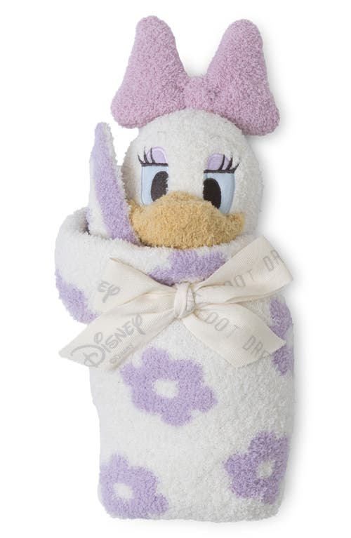 Barefoot Dreams Cozychic Daisy Duck Blanket Buddie In Lilac Multi