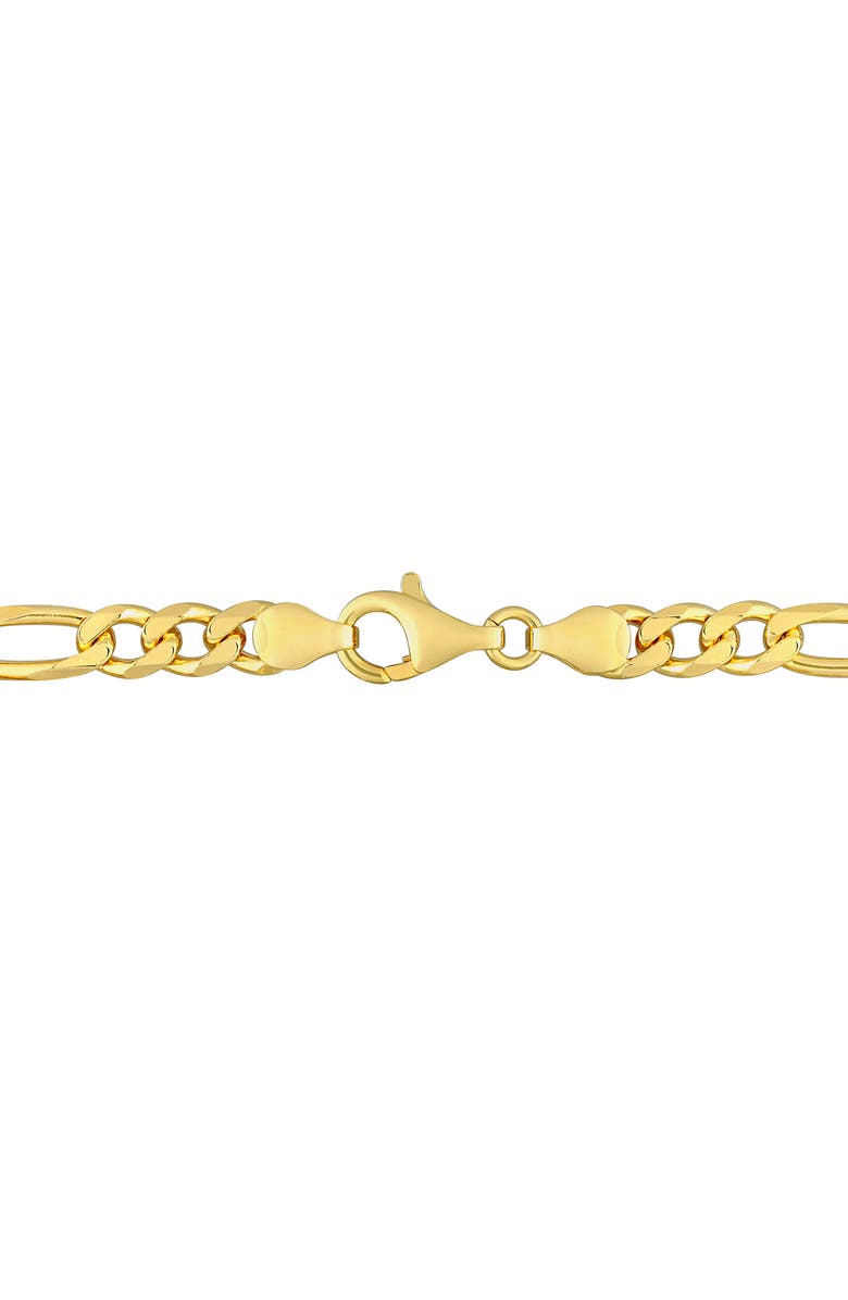 DELMAR Baguette Peridot Figaro Chain Bracelet, Alternate, color, 