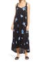 selected Black Blue Floral Print