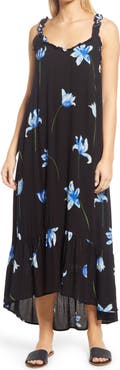 GIBSONLOOK High-Low Ruffle Edge Maxi Dress