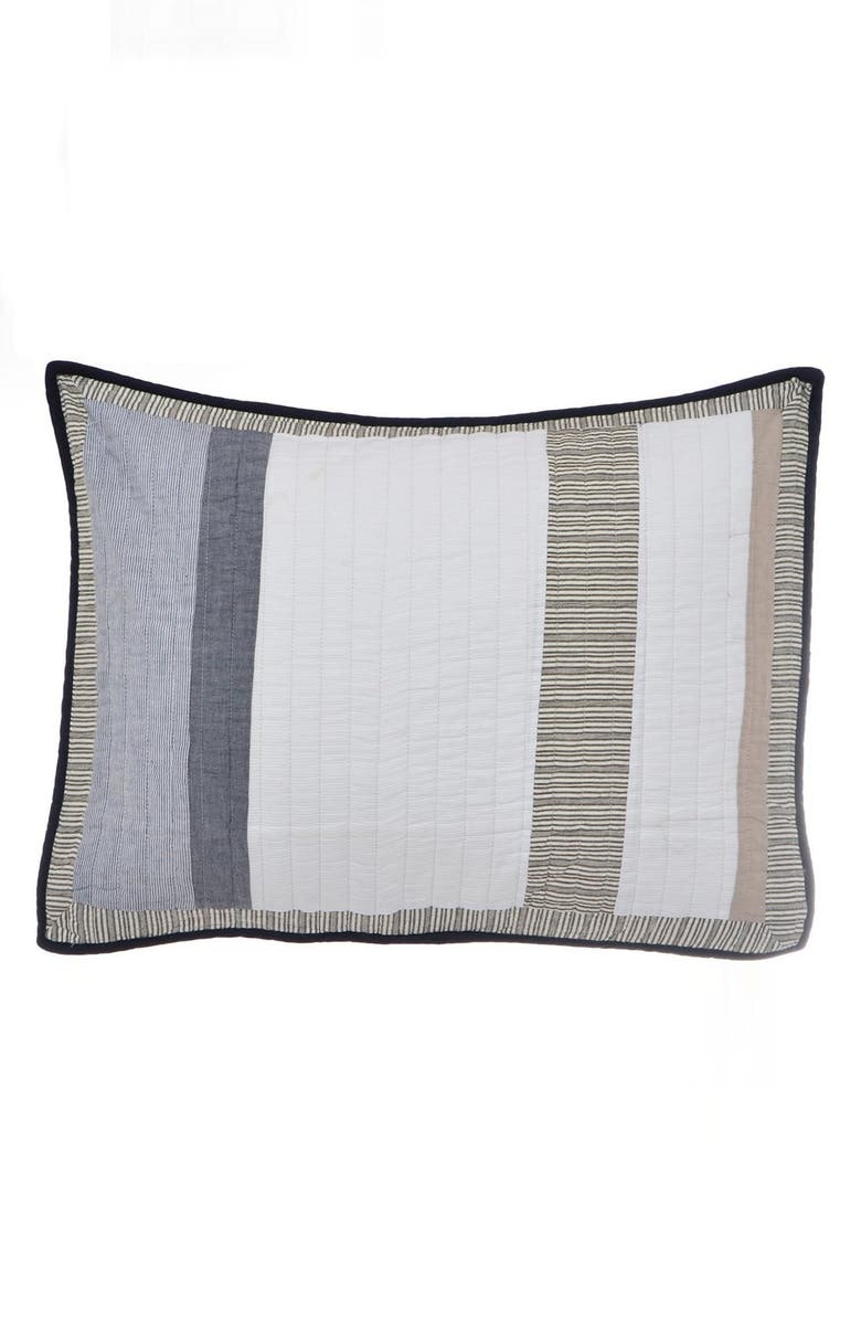 Nautica 'Tideway' Quilted Standard Sham, Main, color, Grey/ Khaki