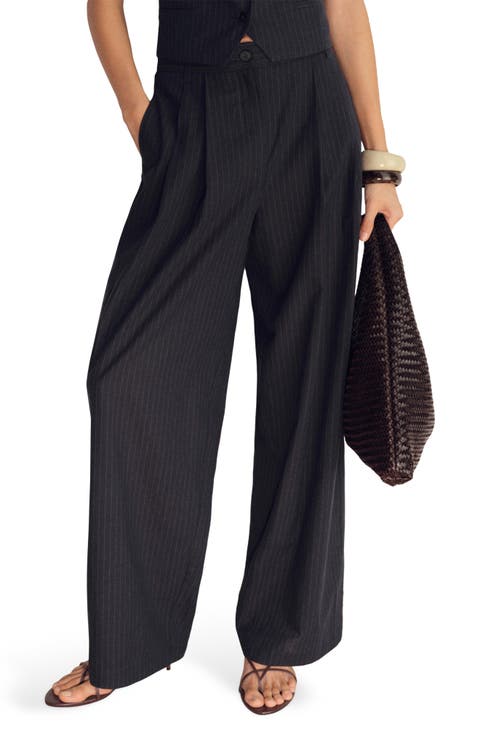Straight Fit Cotton & Linen Suit Pants