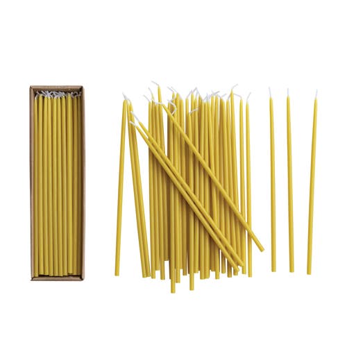 Storied Home 36-piece Unscented Thin Taper Candles In Green