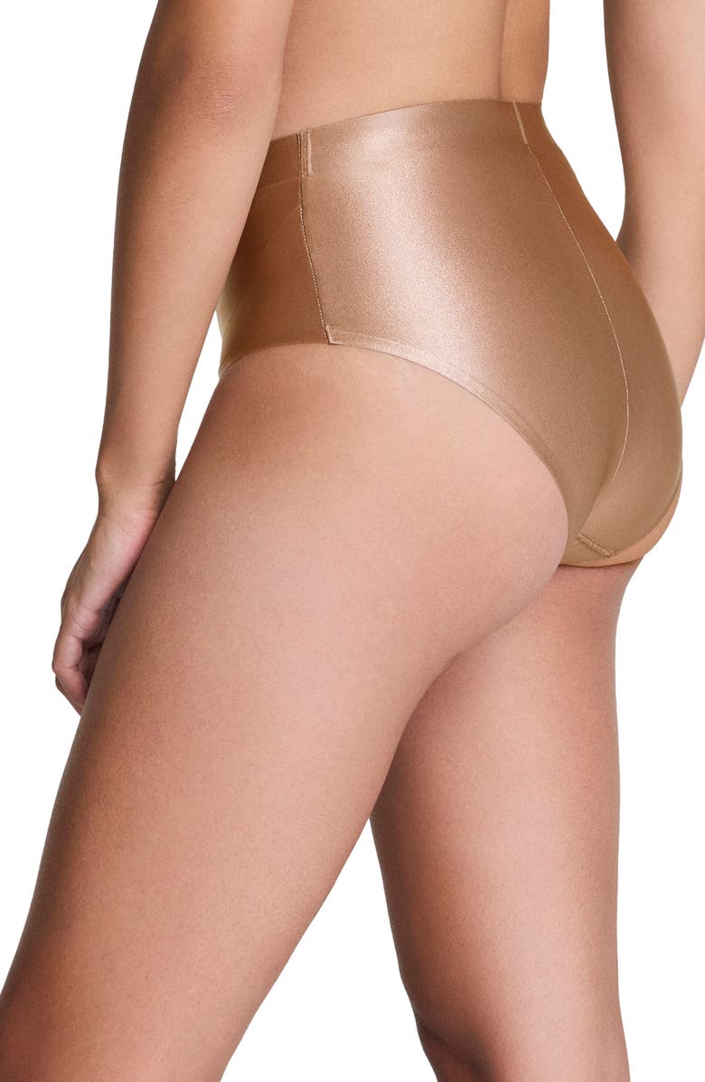 SPANX<sup>®</sup> SPANXshape<sup>™</sup> LuxeShine Briefs, Alternate, color, Rose Gold Foil