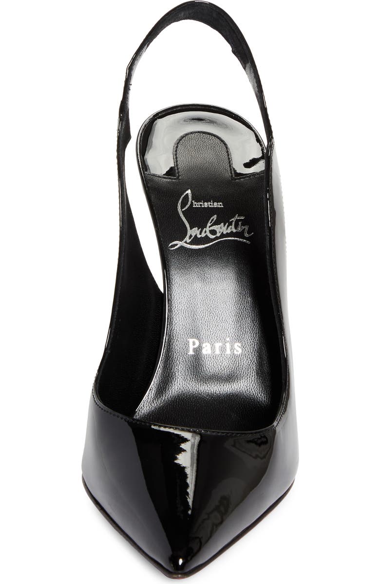 Christian Louboutin Hot Chick Pointed Toe Slingback Pump, Alternate, color, Black