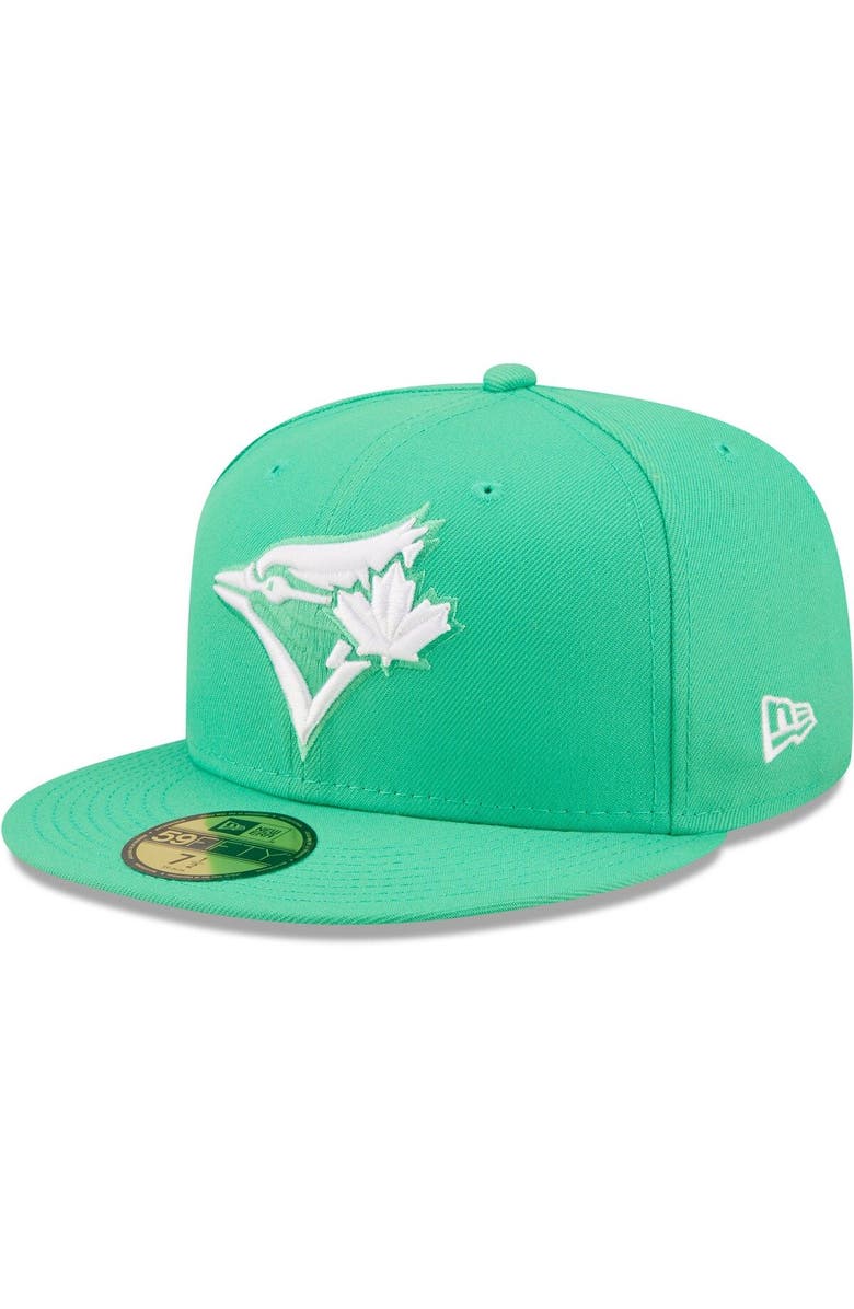 New Era Men's New Era Green Toronto Blue Jays Logo 59FIFTY Fitted Hat, Alternate, color, 