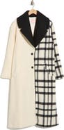 Hutch Kallie Notched Lapel Mixed Print Coat