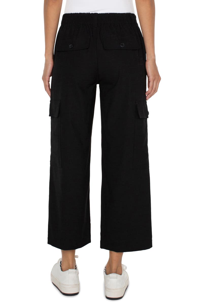 Liverpool Los Angeles High Waist Crop Wide Leg Cargo Pants, Alternate, color,