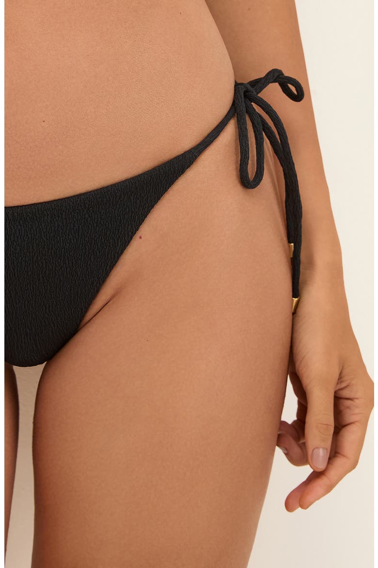 Firenze Side Tie Bikini Bottoms, Alternate, color, BLACK