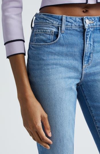 Ruth Raw Hem Straight Leg Jeans