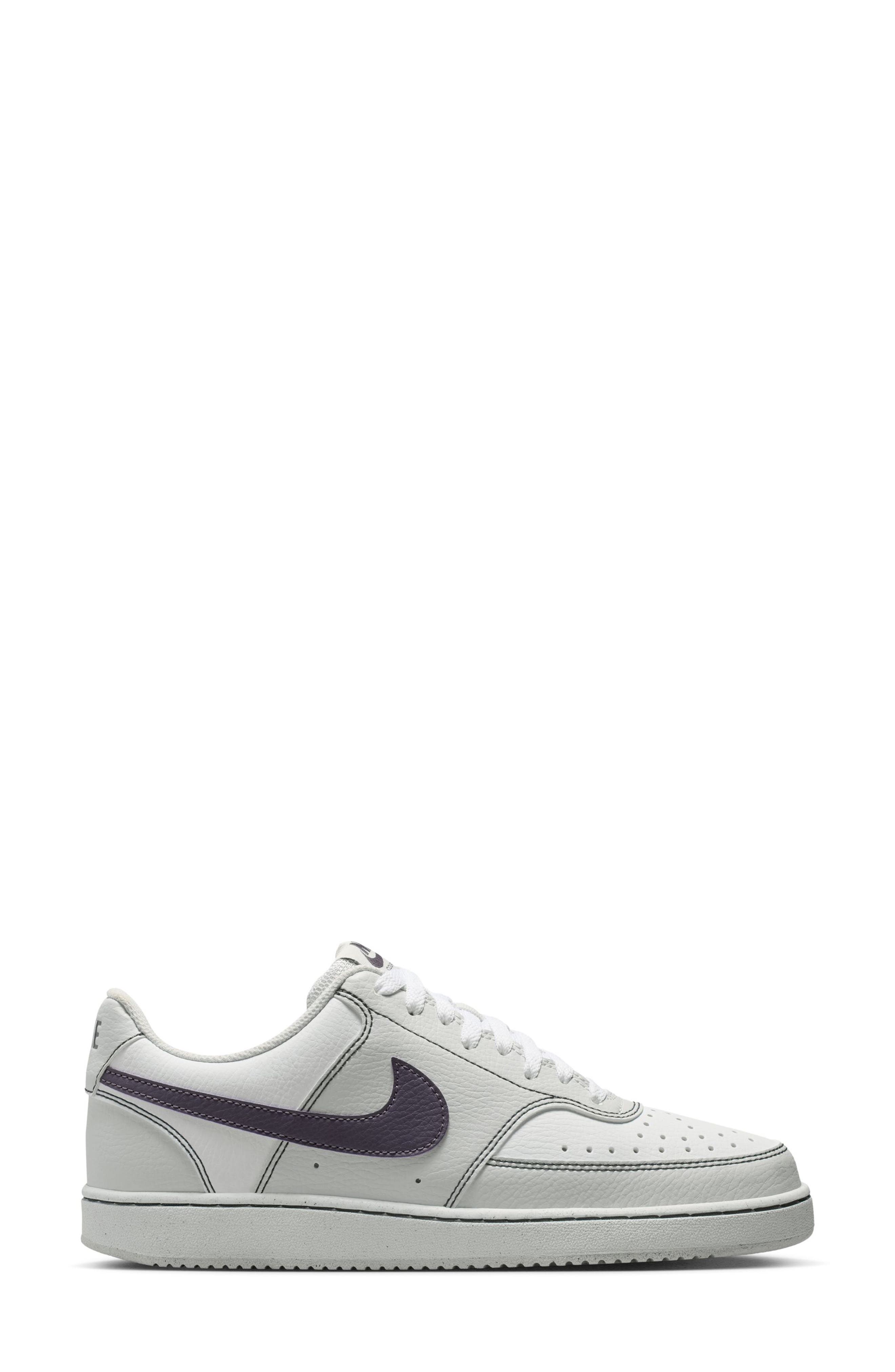 Nike Court Vision Low Sneaker, Alternate, color, Vast Grey/ Dark Raisin/ White