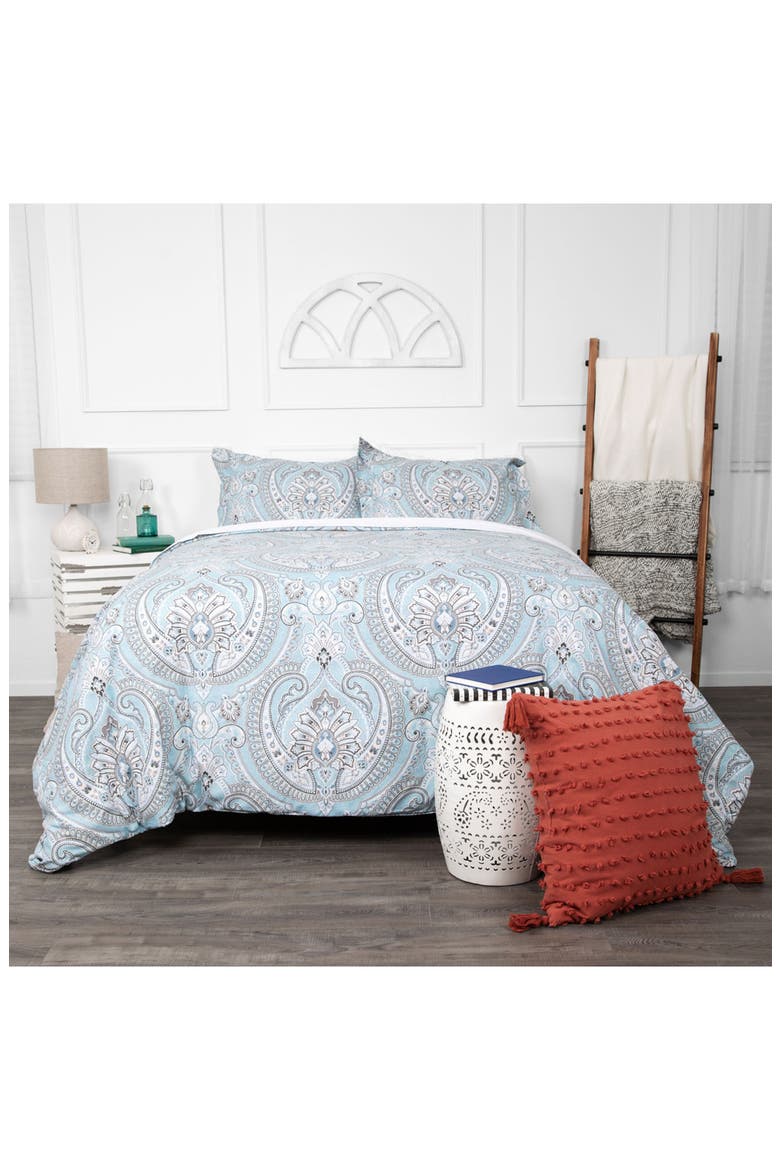 Pure Melody Printed Comforter Set, Alternate, color, AQUA