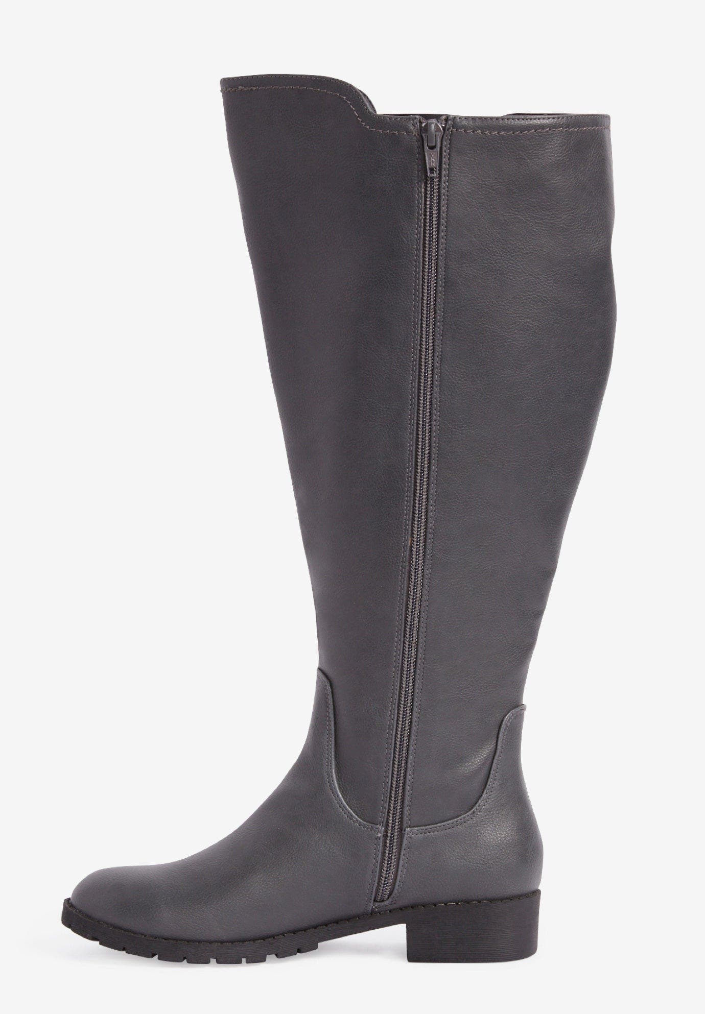 The Milan Wide Calf Boot, Alternate, color, GREY