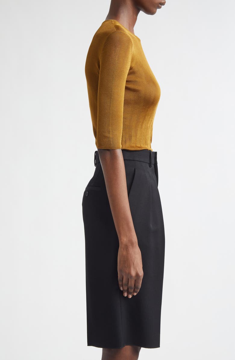 Saint Laurent Viscose Rib Sweater, Alternate, color, Mordore