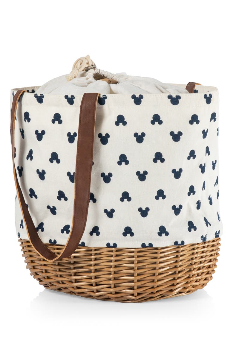 Picnic Time x Disney<sup>®</sup> Mickey Mouse Coronado Basket Tote, Alternate, color, Beige
