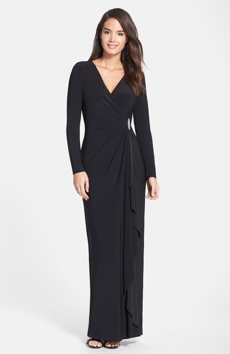 Lauren Ralph Lauren Embellished Jersey Gown, Main, color,