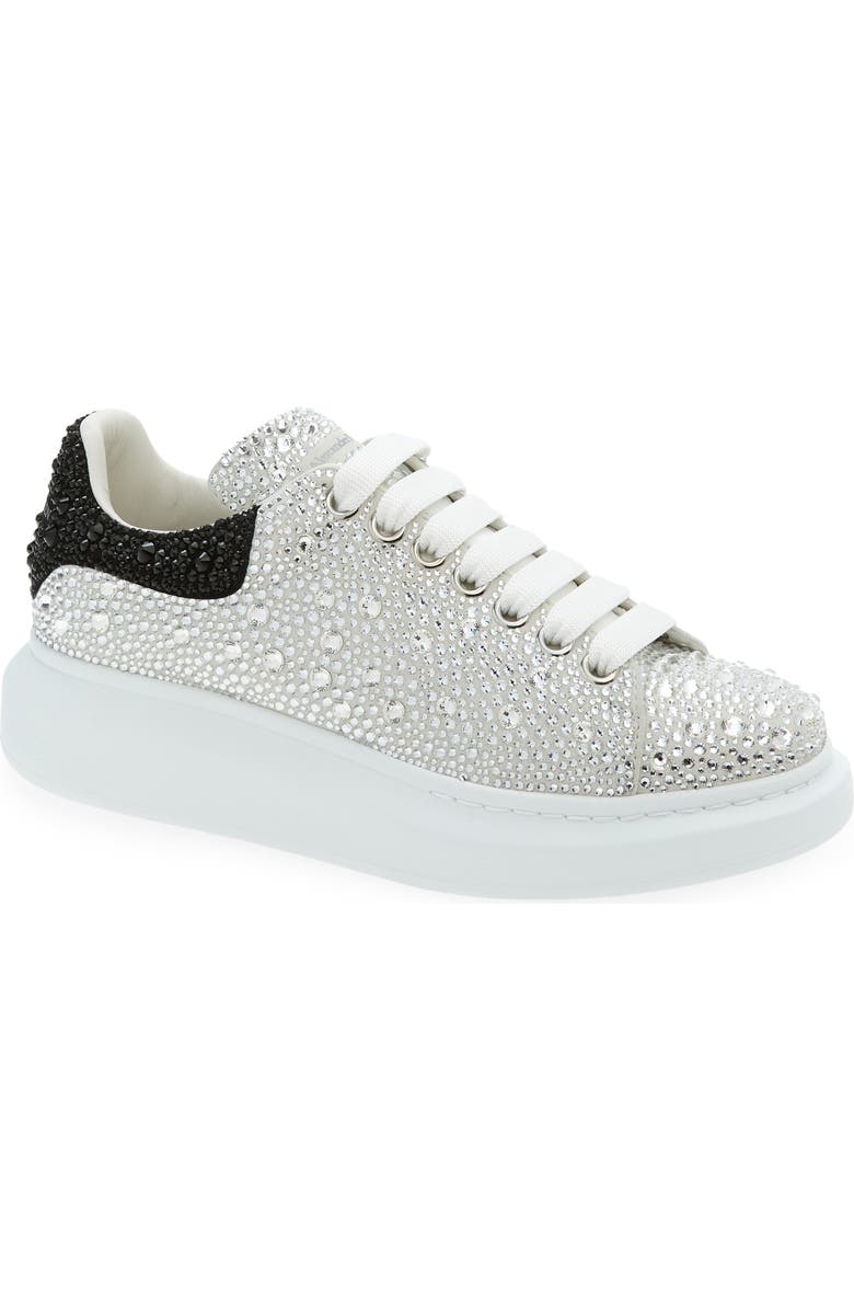 McQueen Alexander McQueen Oversized Crystal Embellished Sneaker, Main, color,