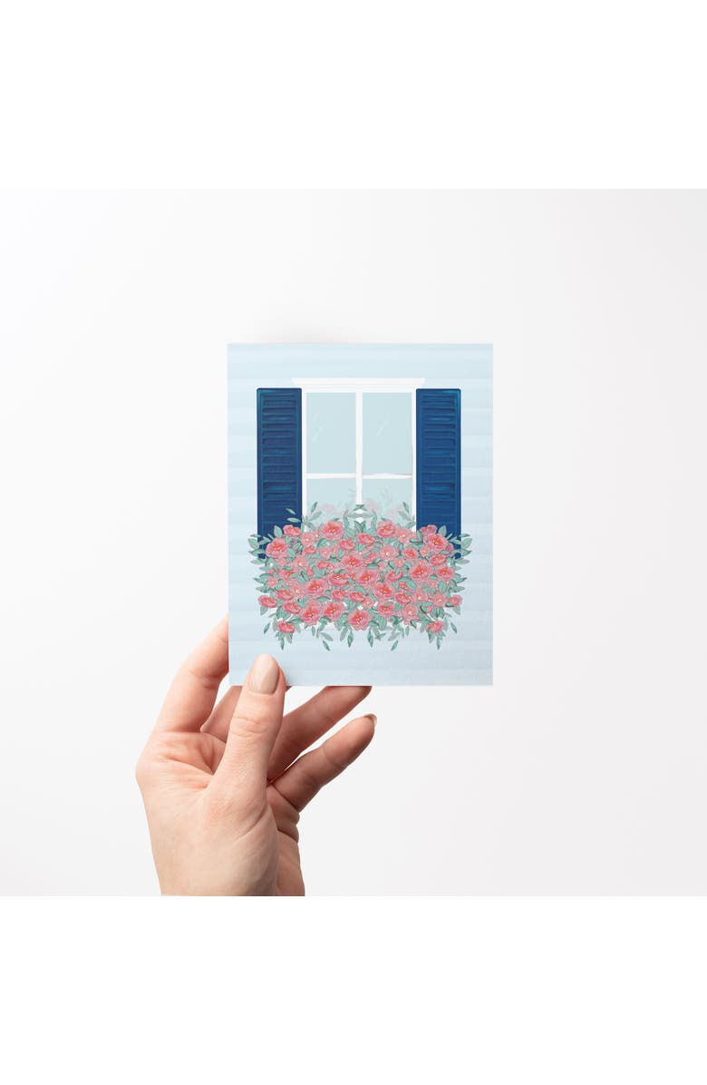 Ramus & Co Window Pink Flowers Greeting Card Pack Set, Alternate, color, Multi-Pack