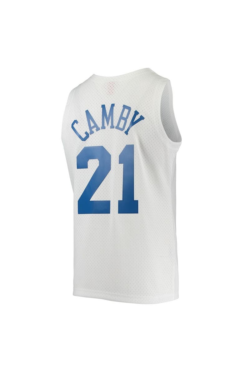 Mitchell & Ness Men's Mitchell & Ness Marcus Camby White Toronto Raptors 1996/97 Hardwood Classics Swingman Jersey, Alternate, color,