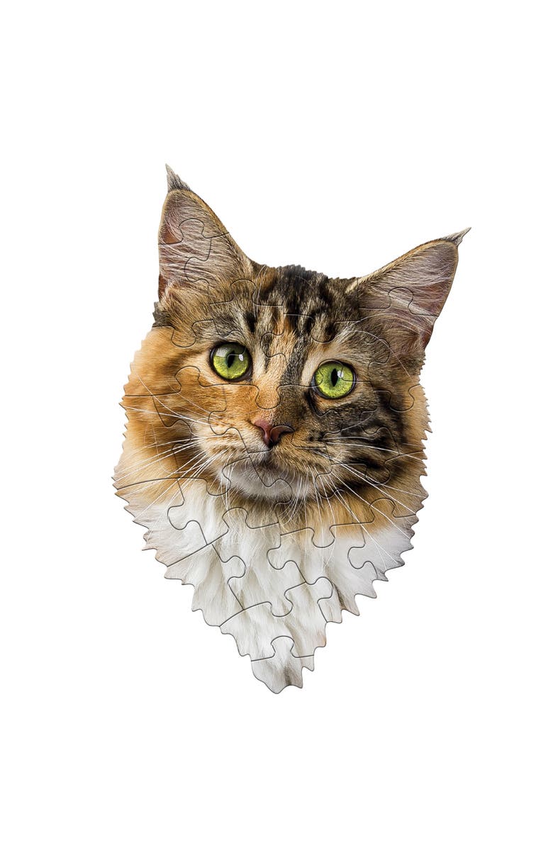 Madd Capp I Am Cat 24 Piece Animal Head Shaped Puzzle, Alternate, color, Multicolored