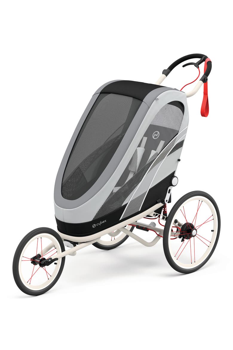 ZENO Multisport Jogging Stroller, Alternate, color, CREAM/ ORANGE/ GREY