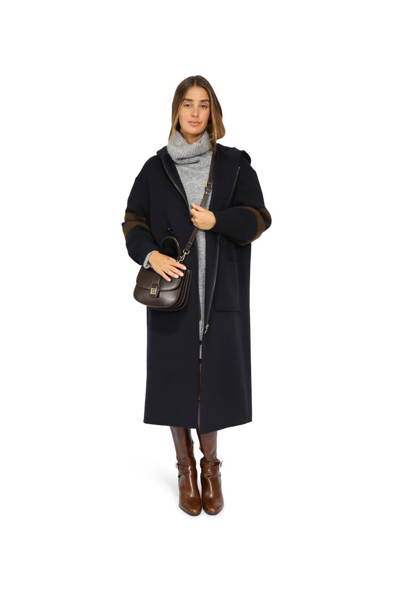 Cool Kid Hooded Coat, Alternate, color, Navy