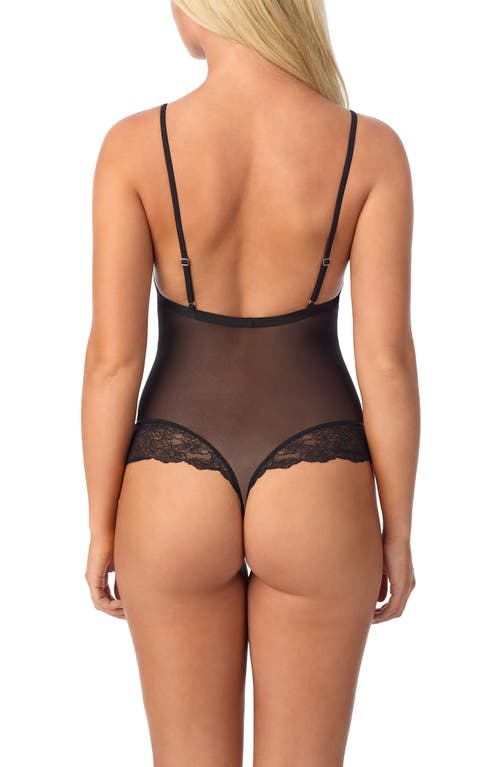 On Gossamer Luxe Lace & Mesh Bodysuit In Black