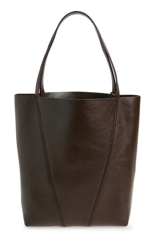 Chloé Spin Grained Leather Tote Bag In Brown