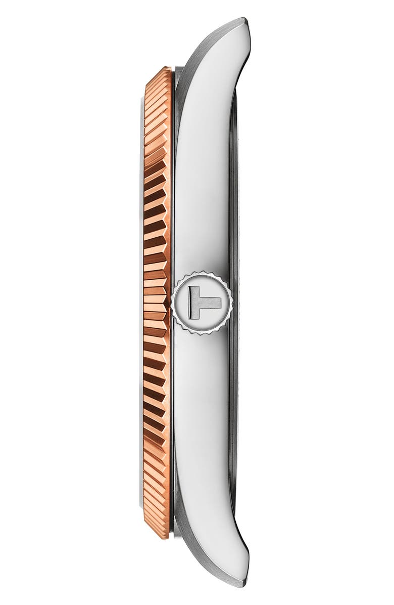 Tissot Ballade Two-Tone Bracelet Watch, 40mm, Alternate, color, Blue