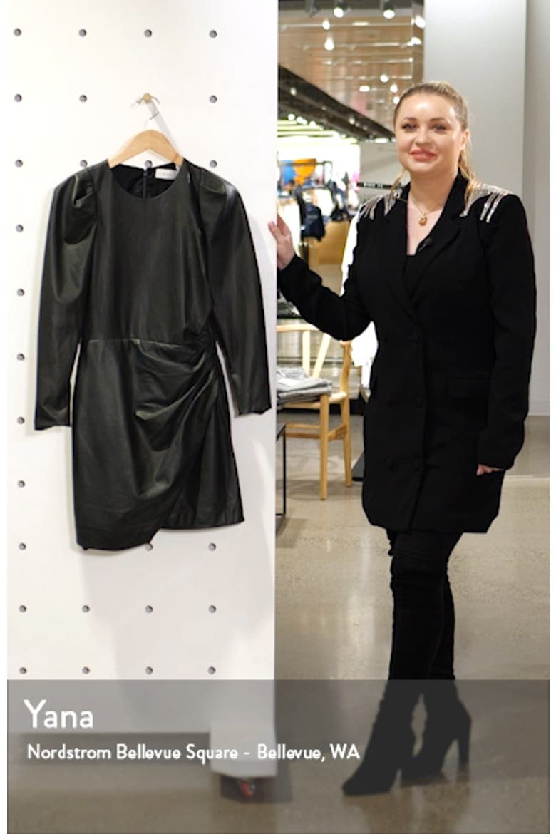 Lana Long Sleeve Leather Minidress video