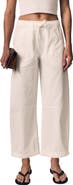 LE JEAN Mara Wide Leg Cotton Sateen Drawstring Pants