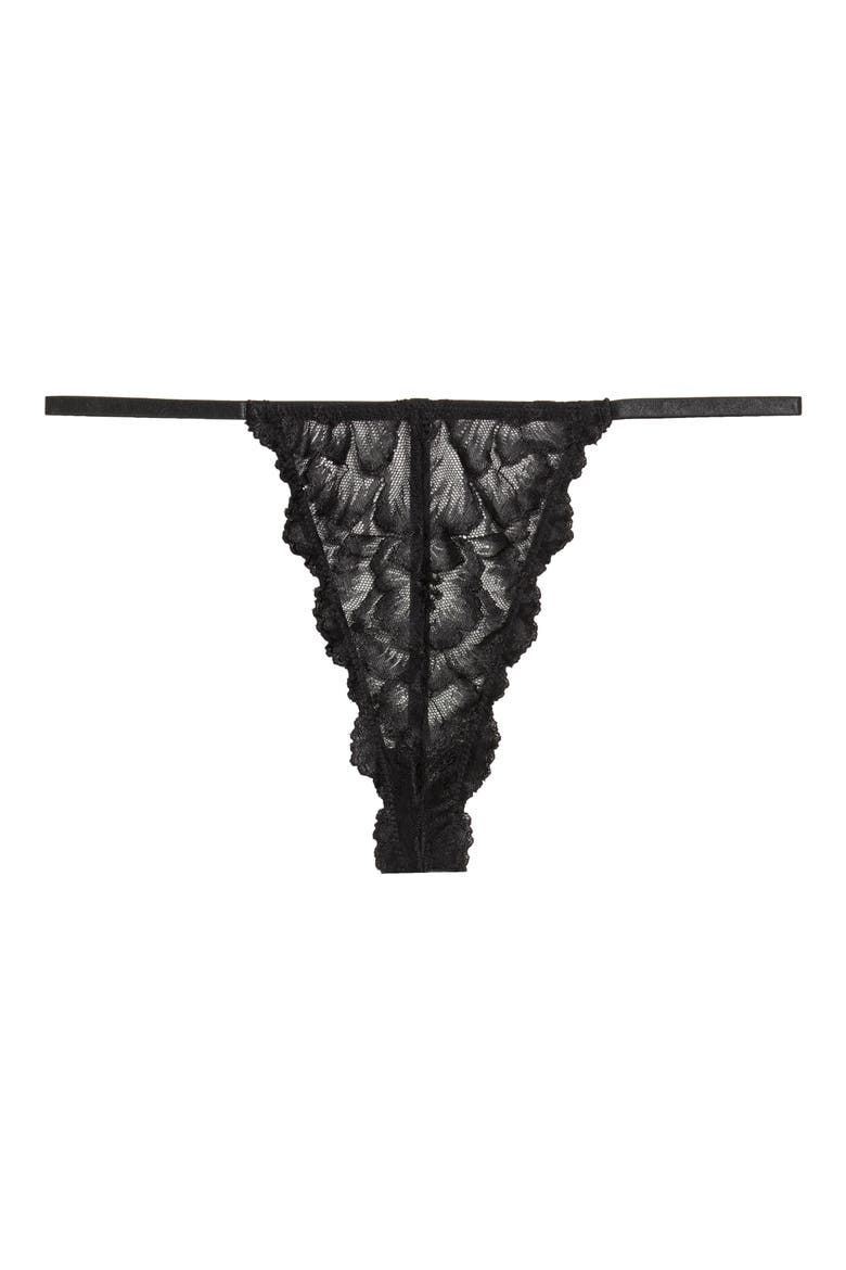 Lace G-String, Main, color, BLACK