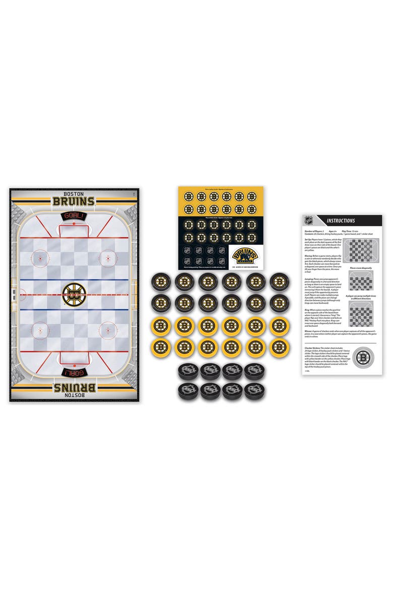 Boston Bruins Checkers Board Game, Alternate, color, Multicolor